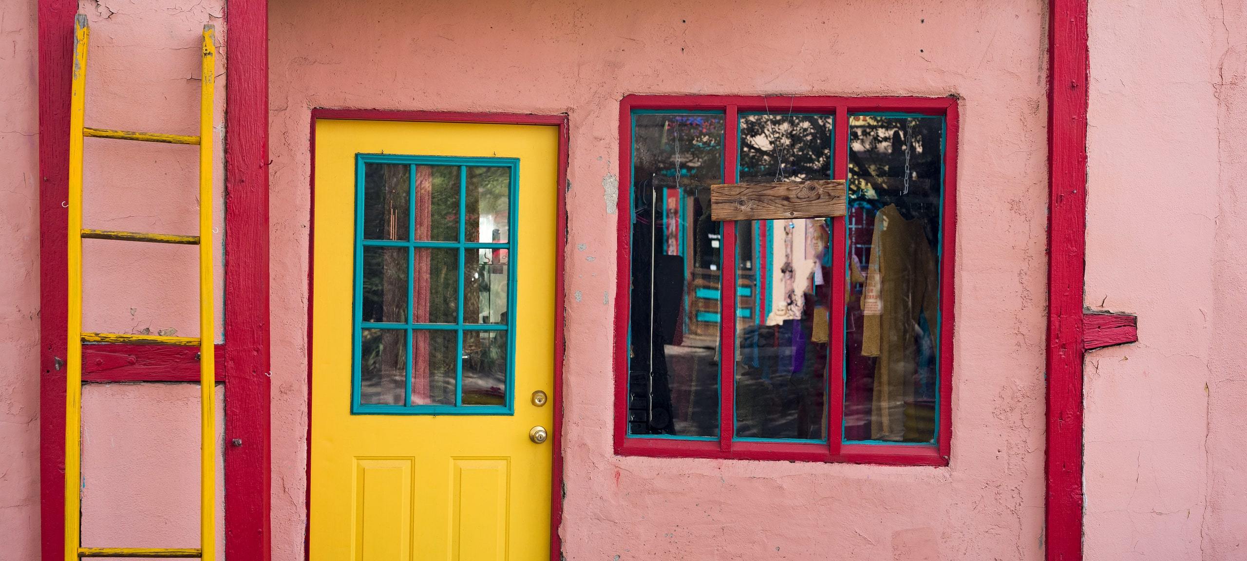 Colorful shop exterior in Madrid, New Mexico