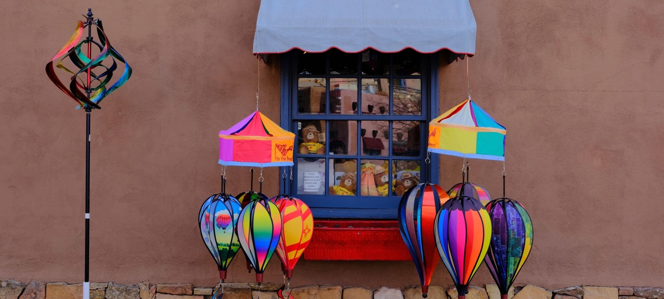 Colorful shop exterior in Canyon Road, Santa Fe